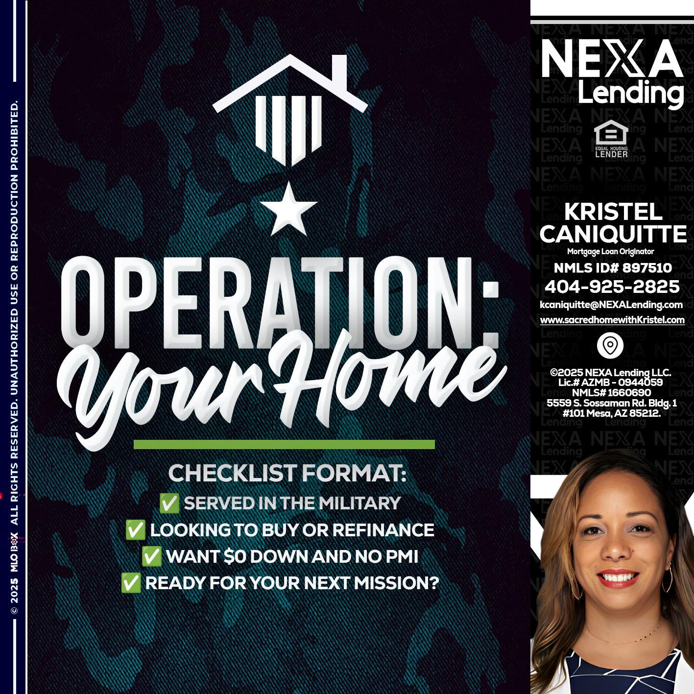 OPERATION YOUR HOME - Kristel Caniquitte -Mortgage Loan Originator