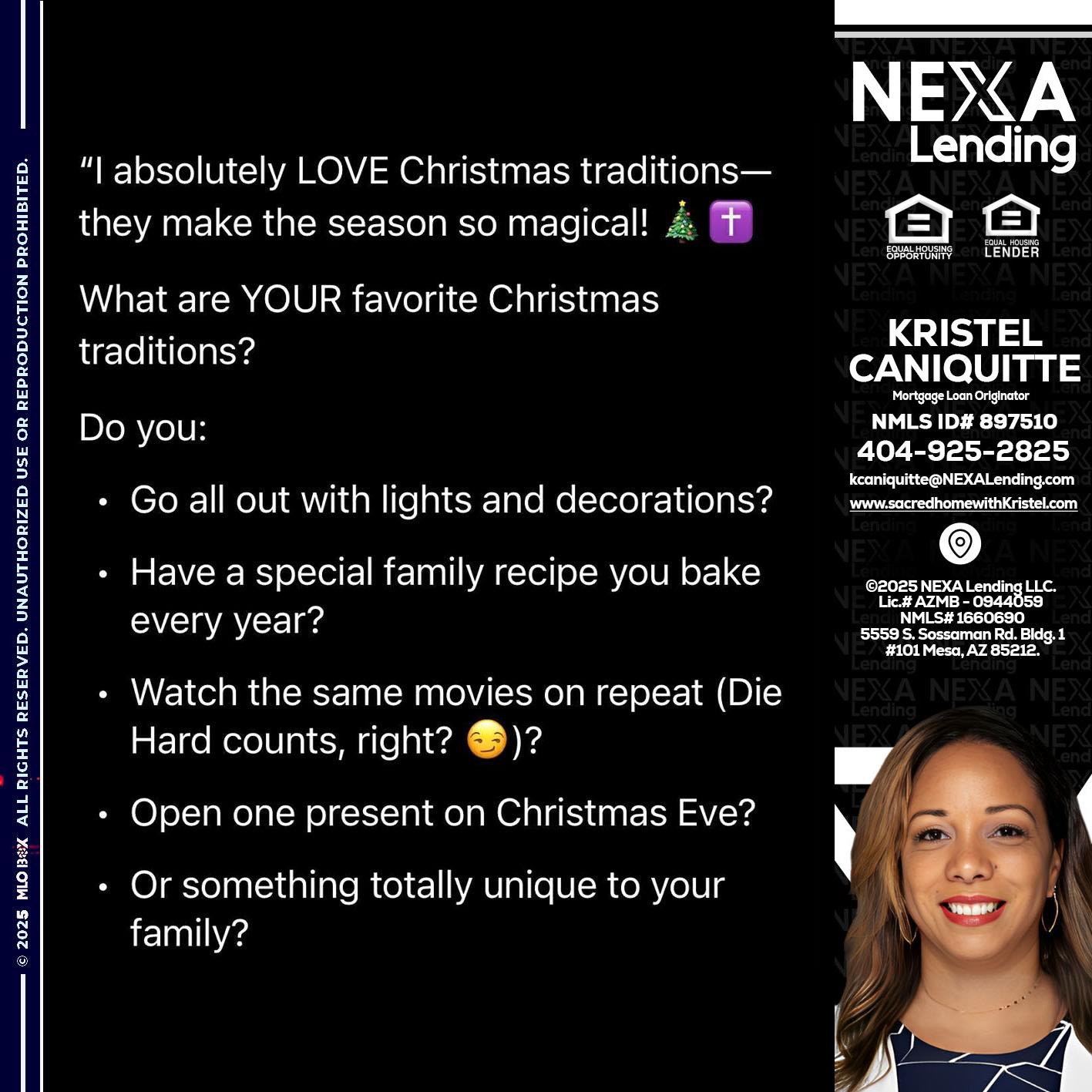 I love christmas - Kristel Caniquitte -Mortgage Loan Originator