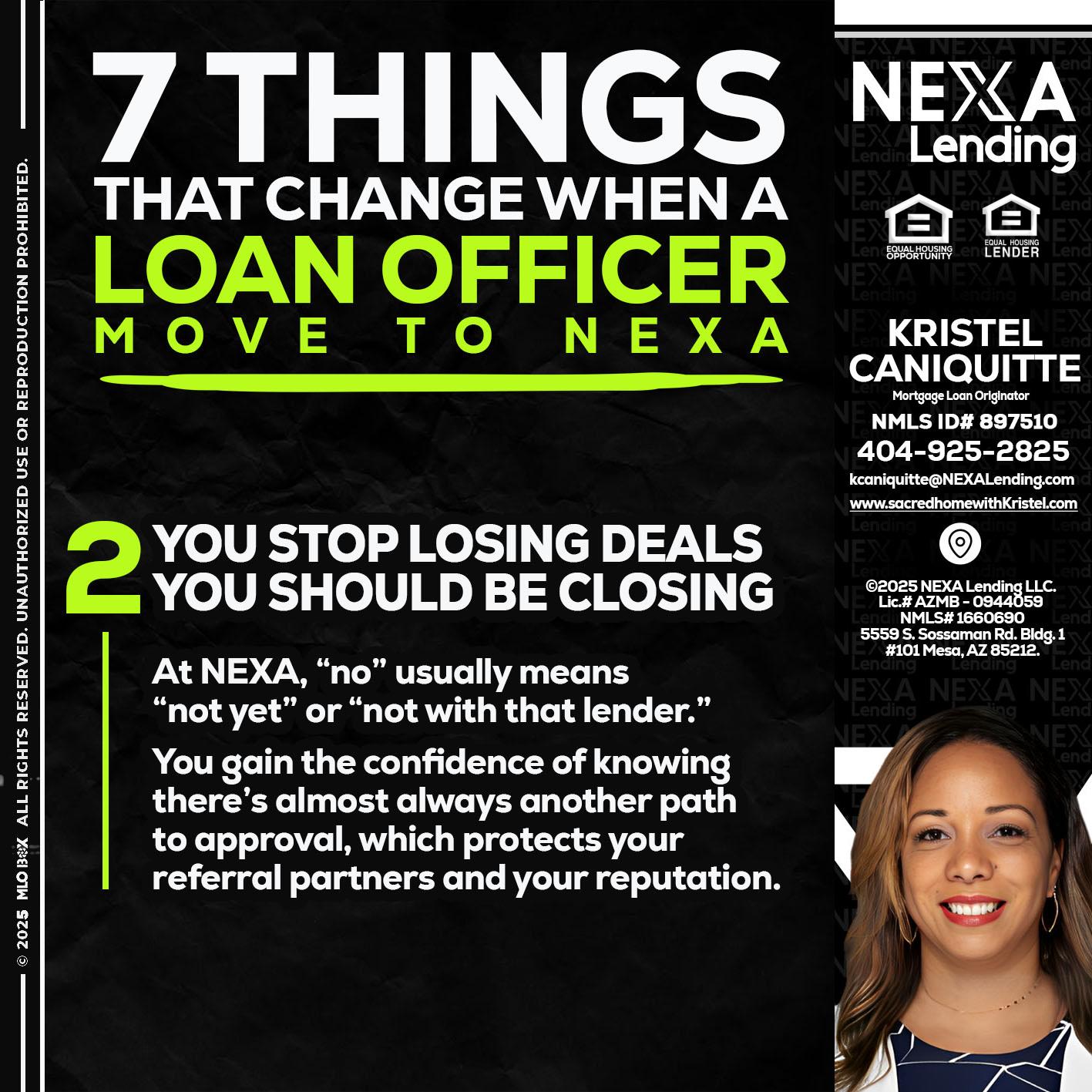 7 THINGS (2) - Kristel Caniquitte -Mortgage Loan Originator