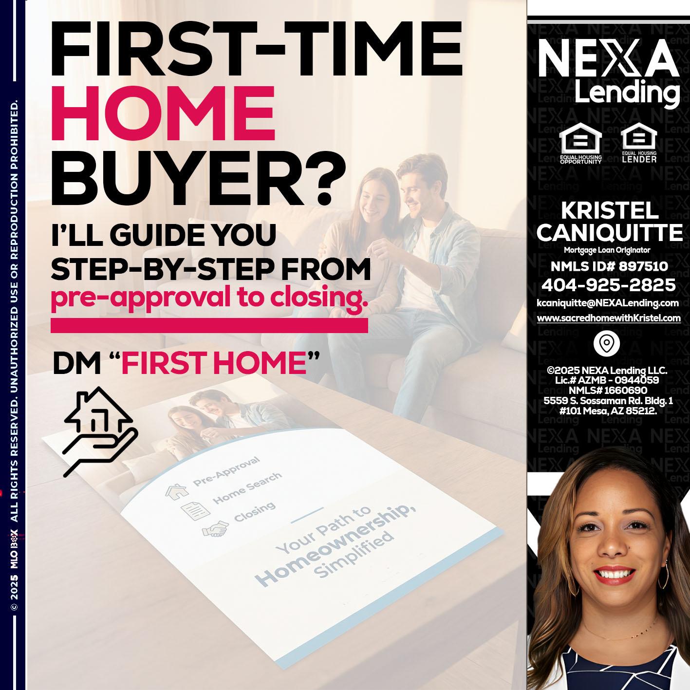 first time home buyer - Kristel Caniquitte -Mortgage Loan Originator
