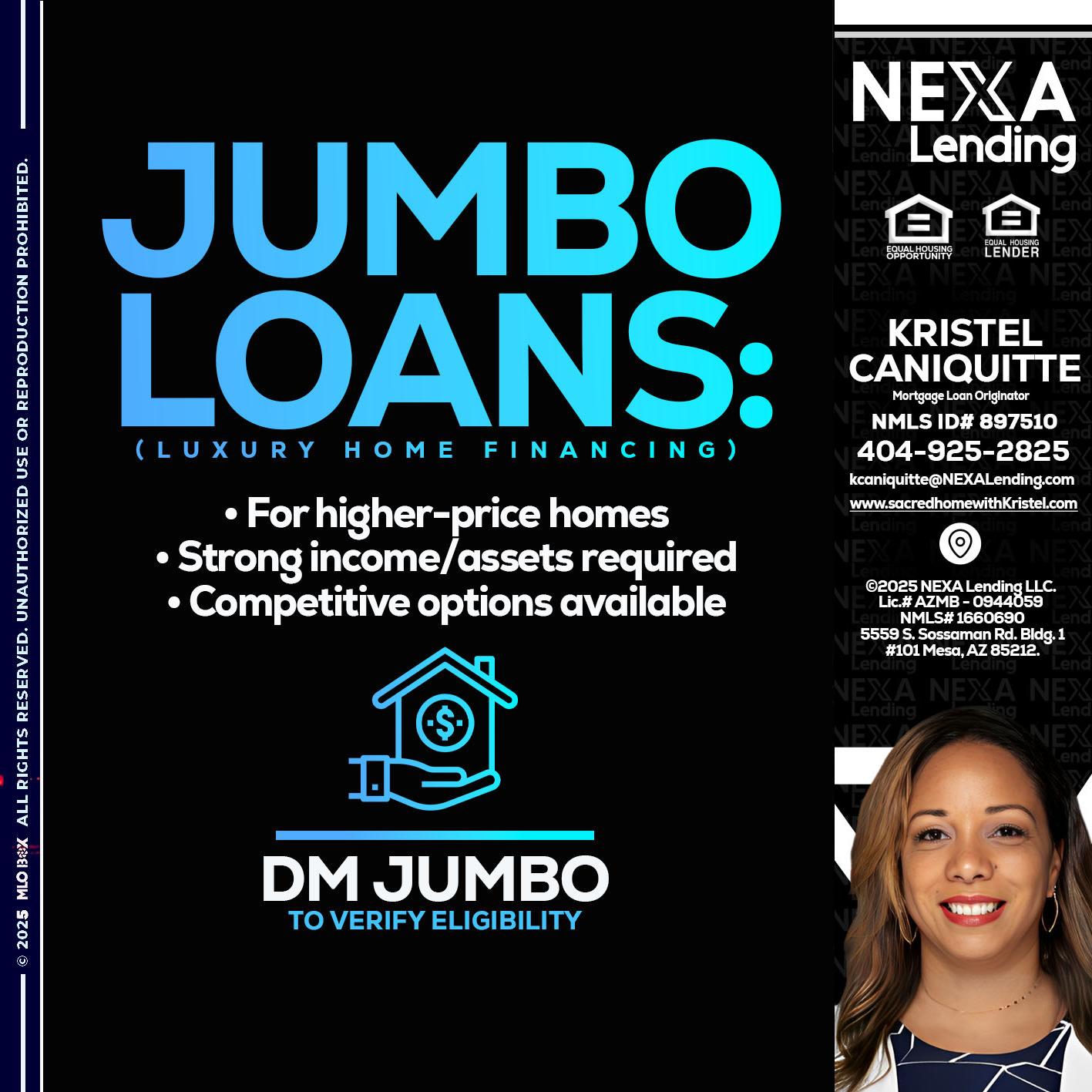 JUMBO LOANS - Kristel Caniquitte -Mortgage Loan Originator