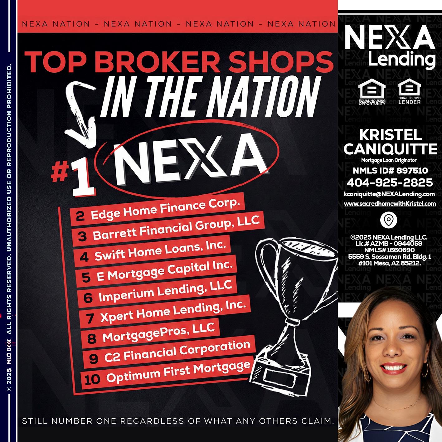 top broker - Kristel Caniquitte -Mortgage Loan Originator