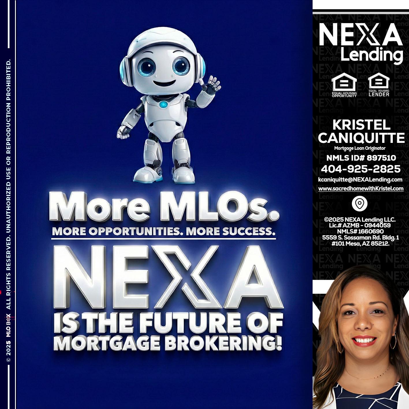 MORE MLOs - Kristel Caniquitte -Mortgage Loan Originator