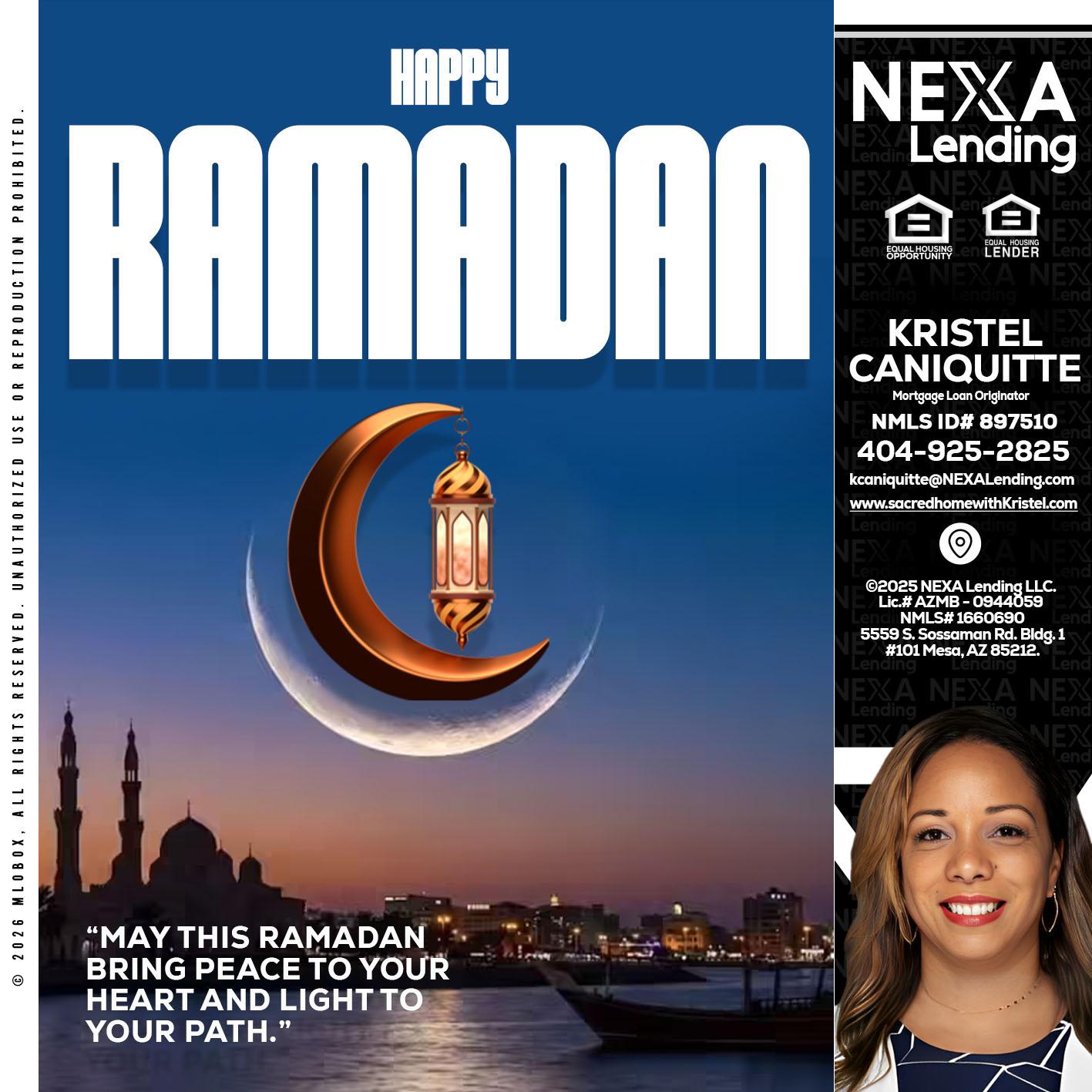 RAMADAN - Kristel Caniquitte -Mortgage Loan Originator
