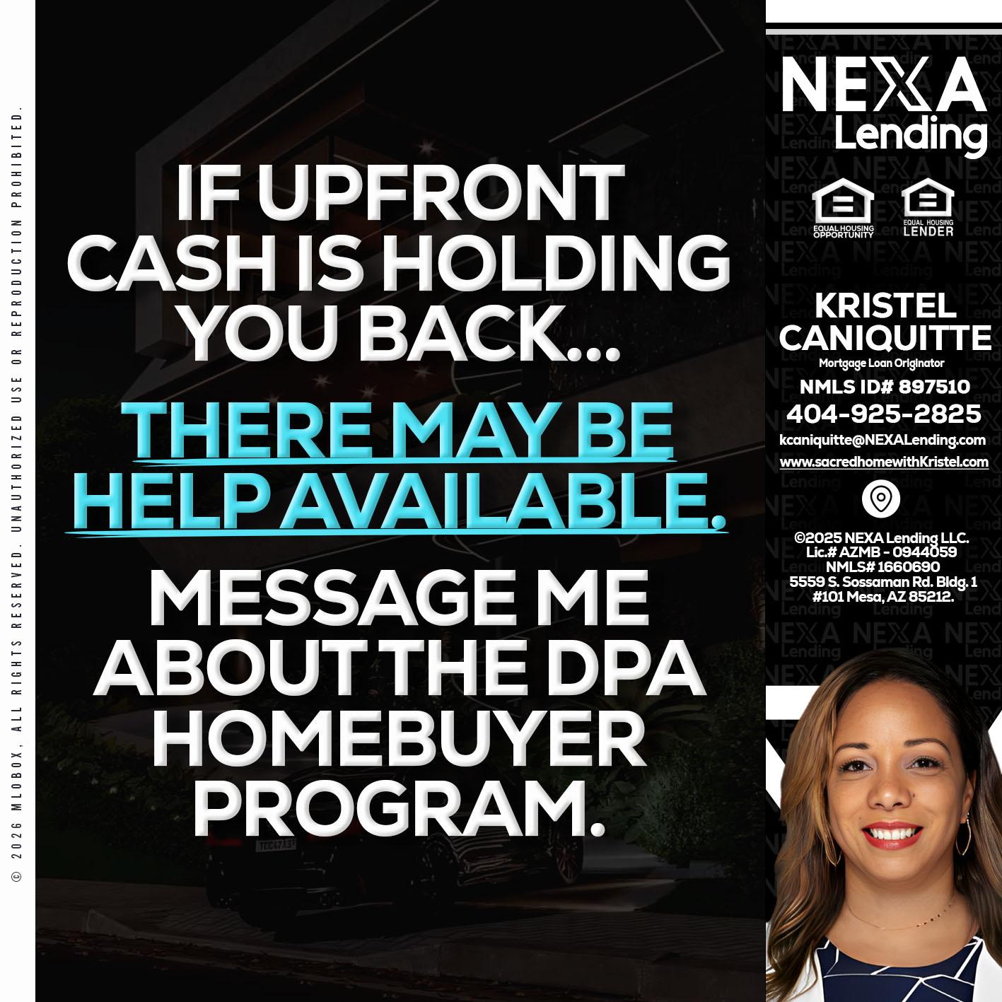 IF UPFRONT - Kristel Caniquitte -Mortgage Loan Originator