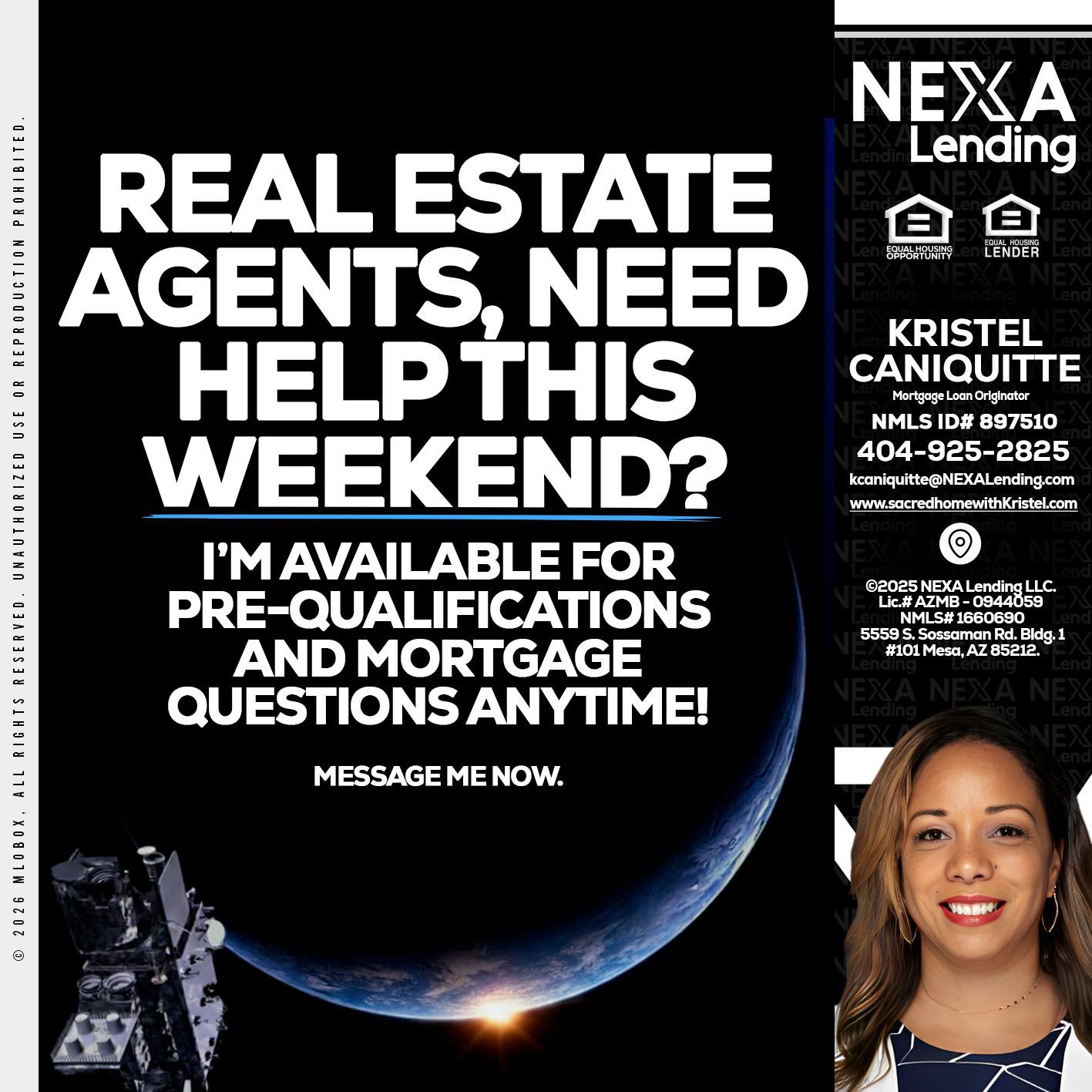 REAL ESTATE AGENTS - Kristel Caniquitte -Mortgage Loan Originator