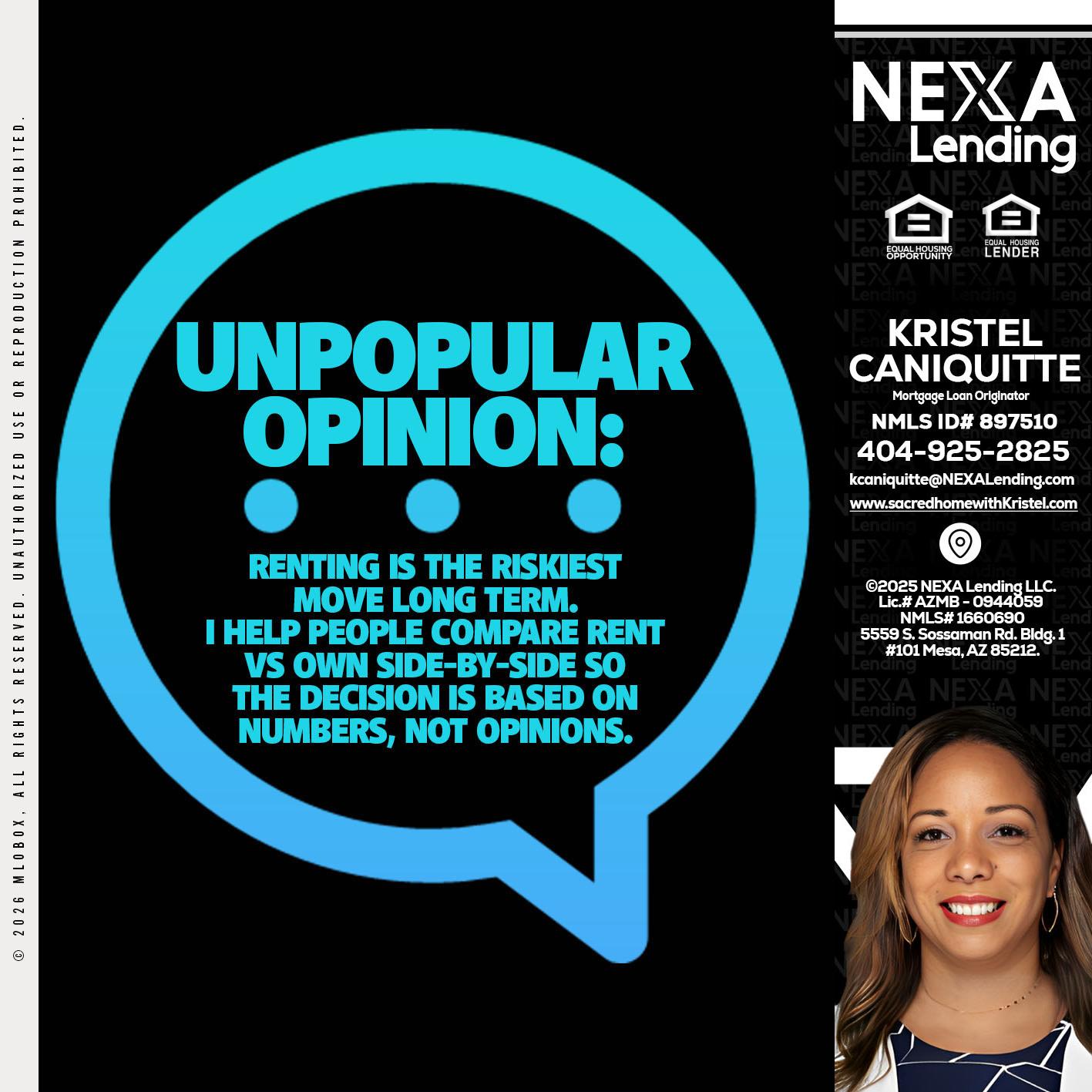 unpopular opinion - Kristel Caniquitte -Mortgage Loan Originator