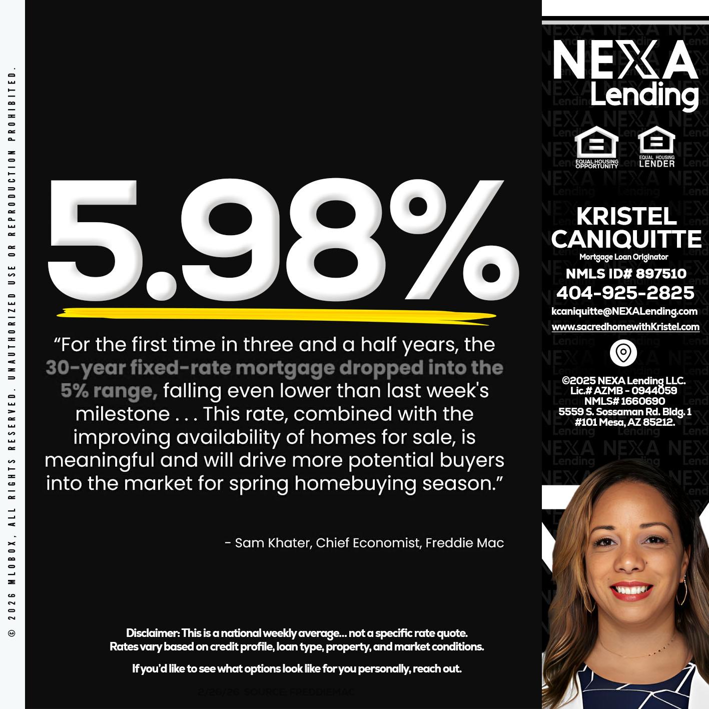 5.98% - Kristel Caniquitte -Mortgage Loan Originator