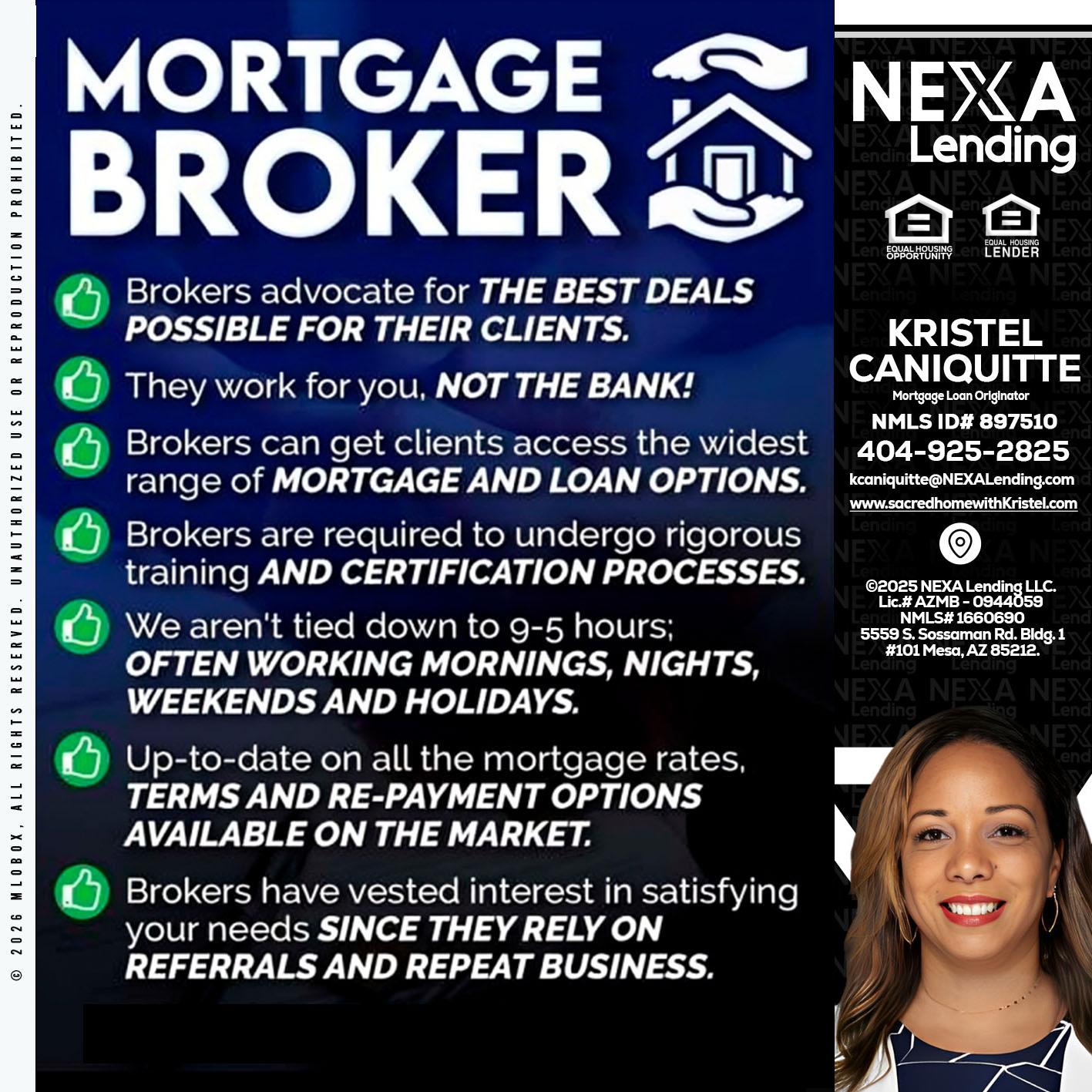 MORTGAGE BROKER - Kristel Caniquitte -Mortgage Loan Originator