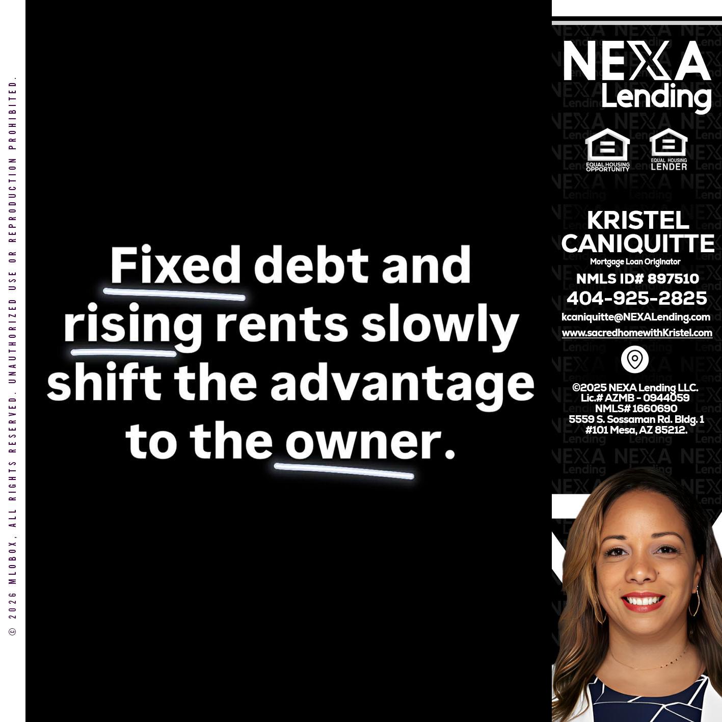 FIXED DEBT - Kristel Caniquitte -Mortgage Loan Originator