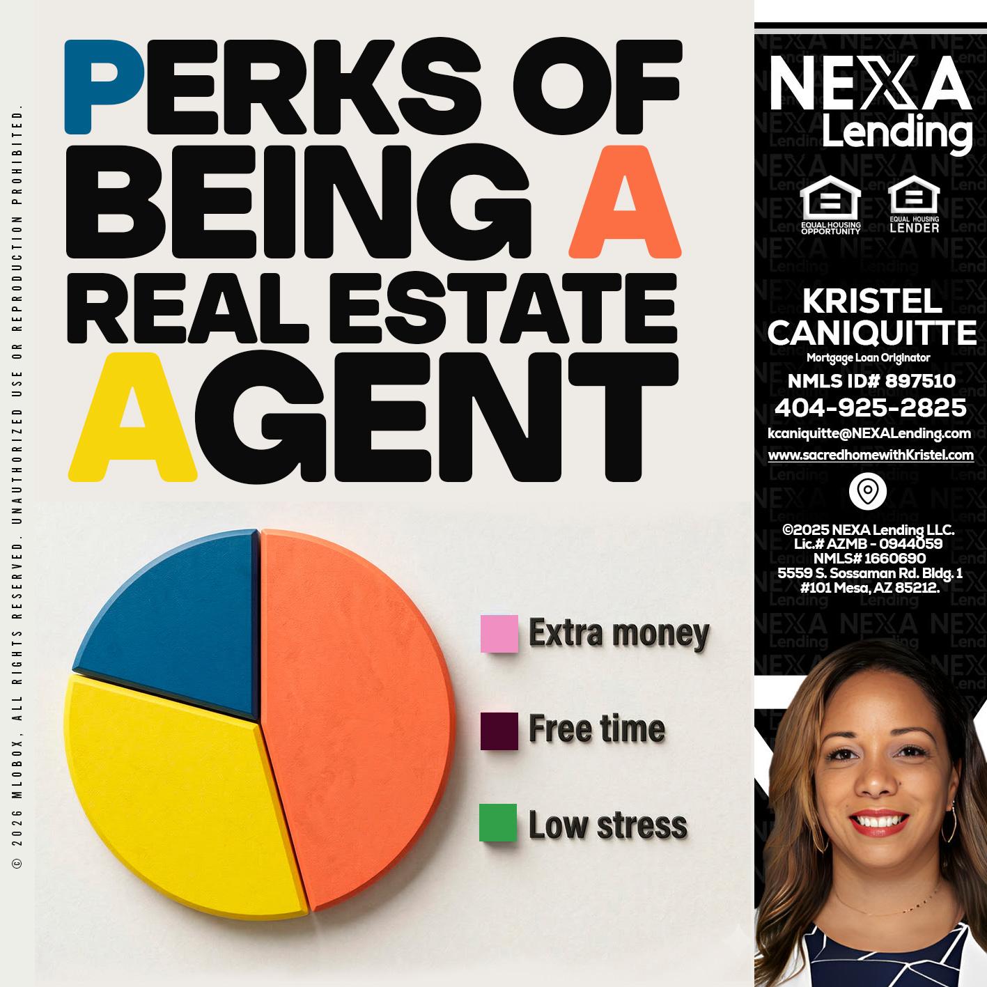 PERKS OF BEING - Kristel Caniquitte -Mortgage Loan Originator