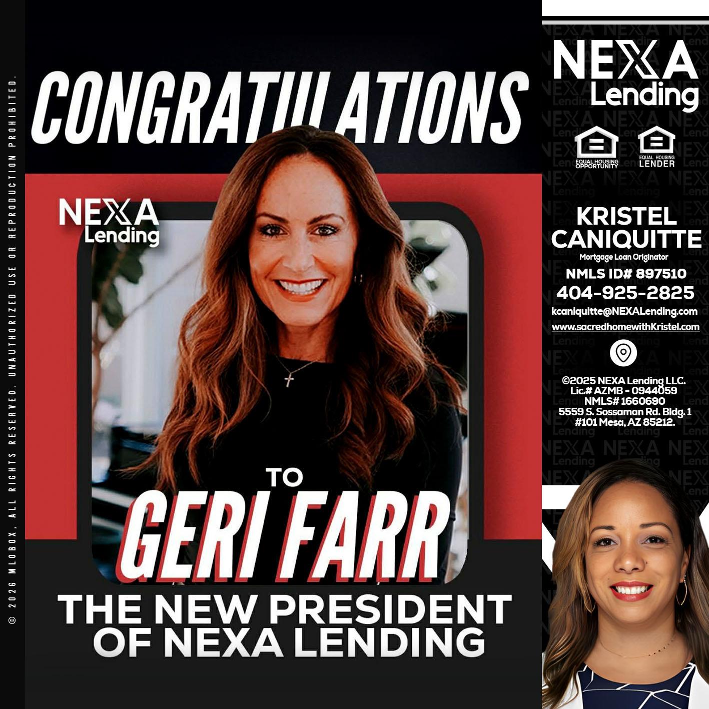 CONGRATULATIONS - Kristel Caniquitte -Mortgage Loan Originator