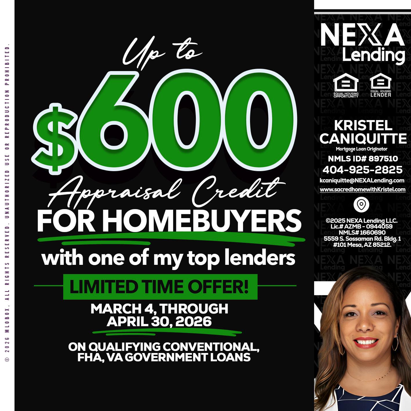 UP TO 600 - Kristel Caniquitte -Mortgage Loan Originator