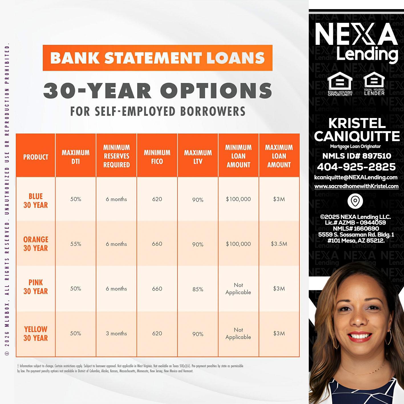 30 YEARS OPTIONS - Kristel Caniquitte -Mortgage Loan Originator