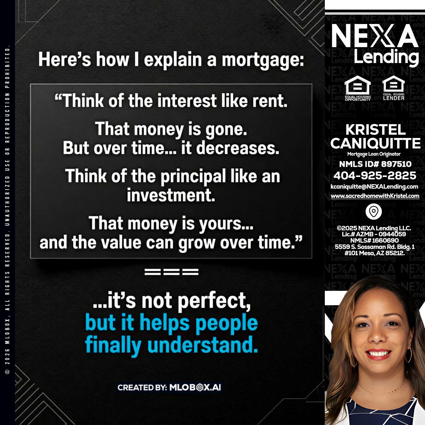 HERES NOW - Kristel Caniquitte -Mortgage Loan Originator