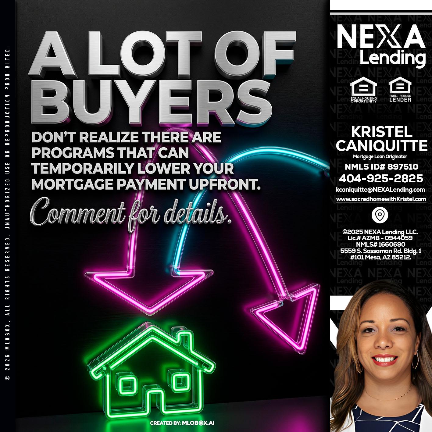 A LOT OF BUYERS - Kristel Caniquitte -Mortgage Loan Originator