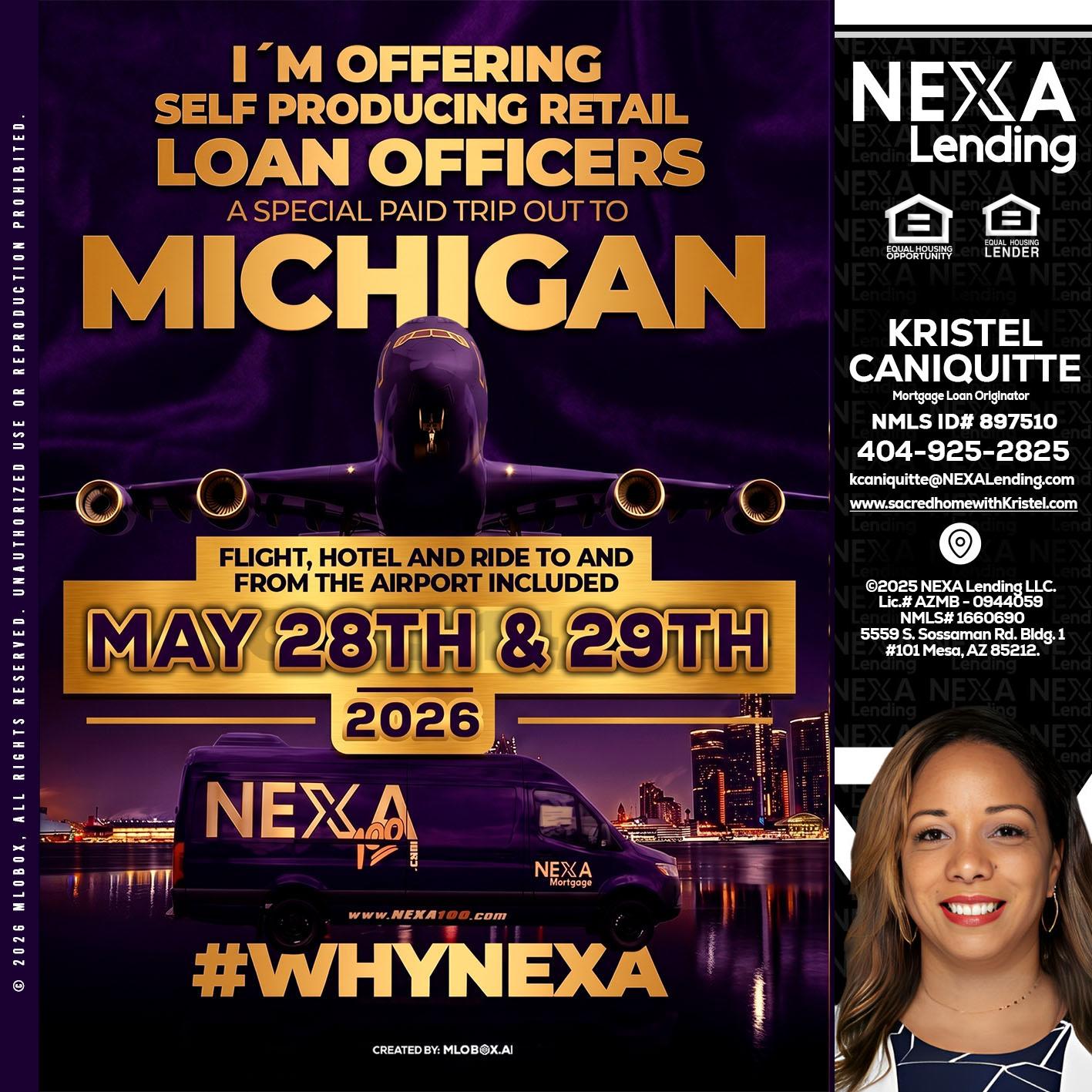 MICHIGAN - Kristel Caniquitte -Mortgage Loan Originator