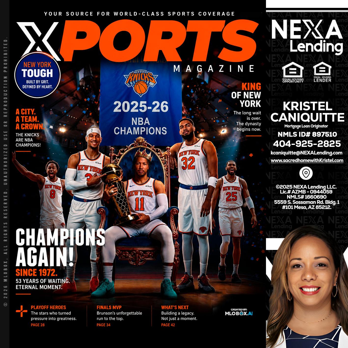 XPORTS MAGAZINE - Kristel Caniquitte -Mortgage Loan Originator