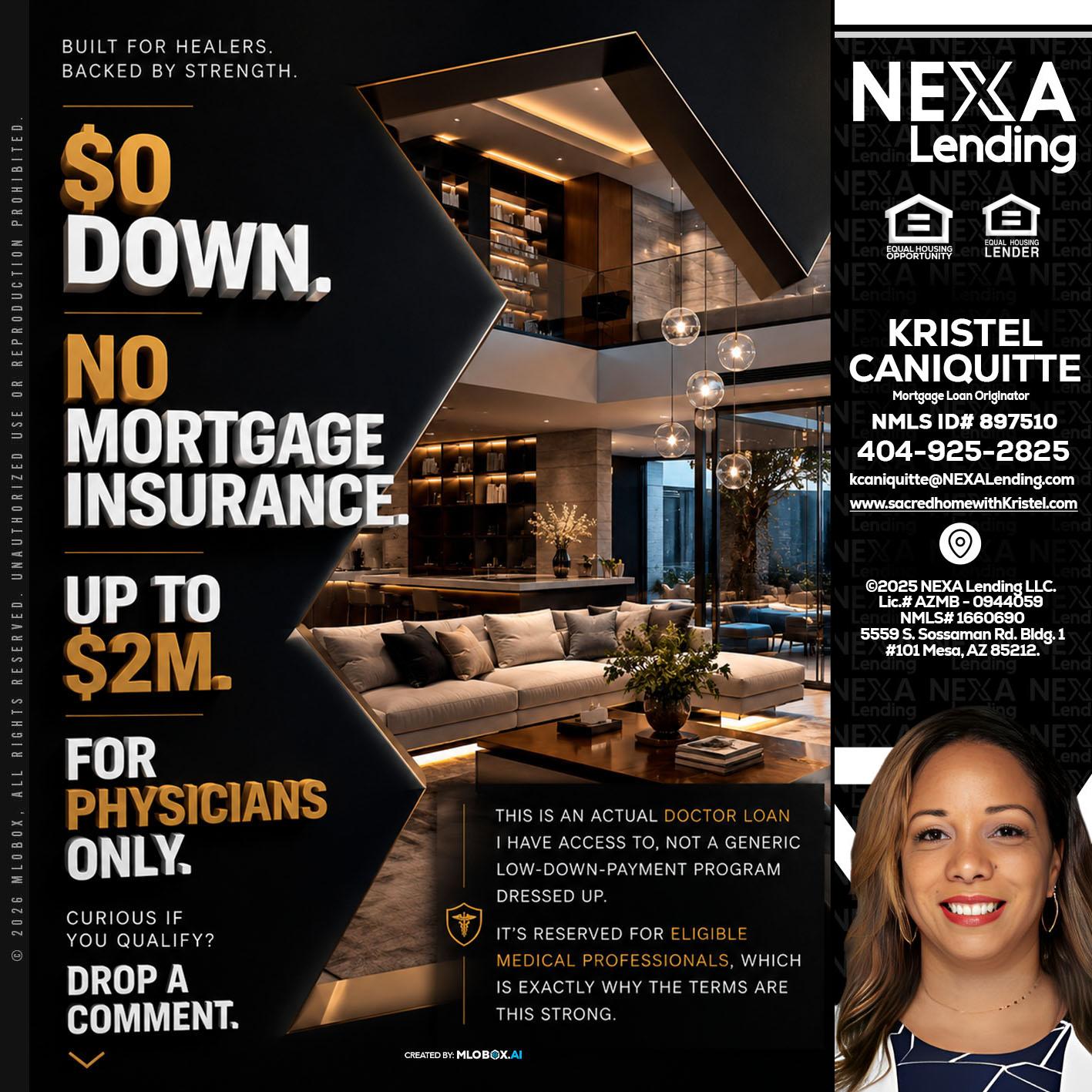 $0 DOWN - Kristel Caniquitte -Mortgage Loan Originator