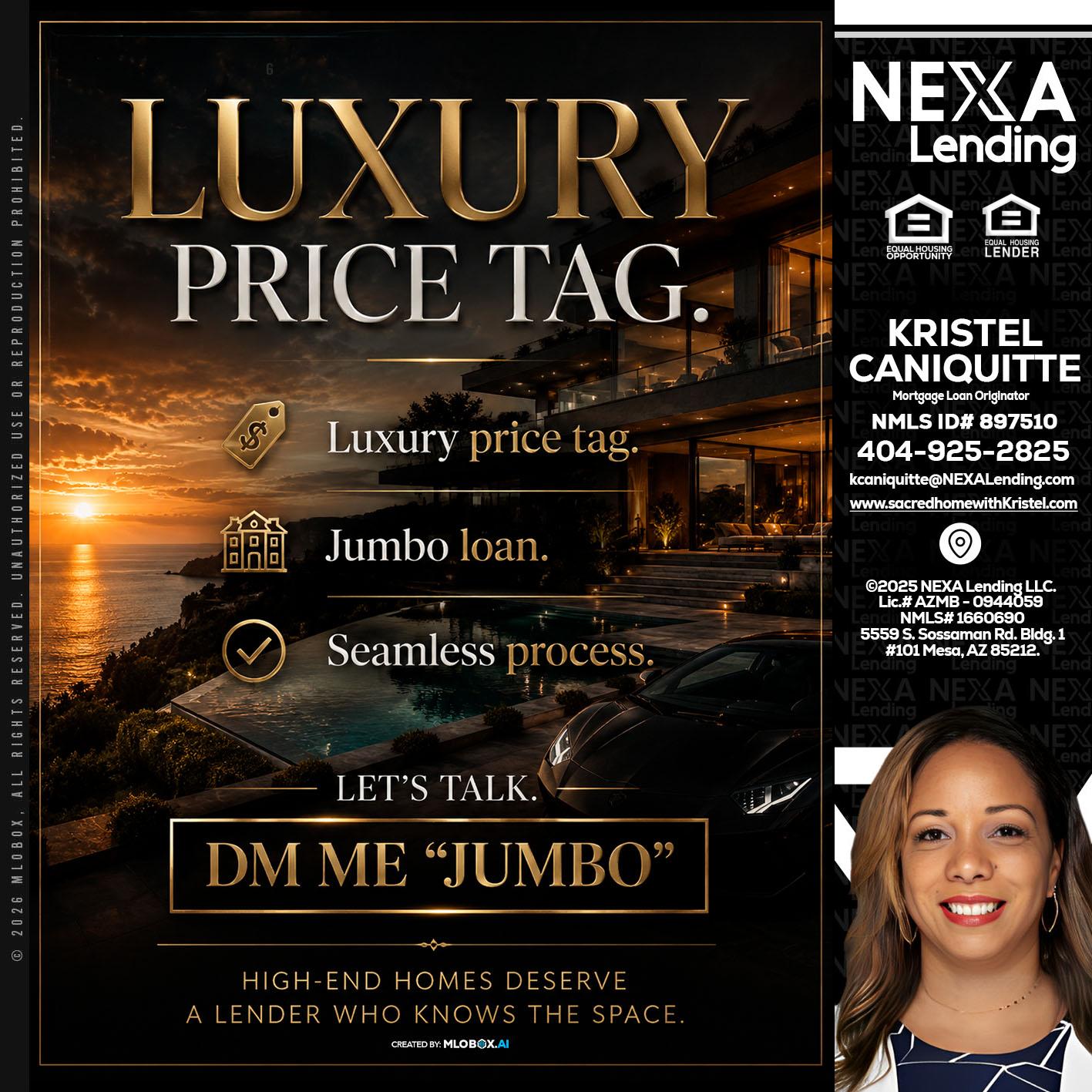 LUXURY PRICE - Kristel Caniquitte -Mortgage Loan Originator