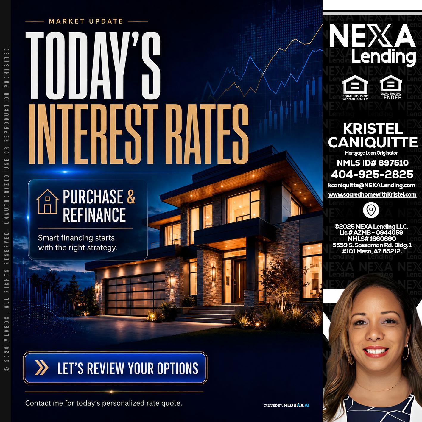 TODAYS RATES - Kristel Caniquitte -Mortgage Loan Originator