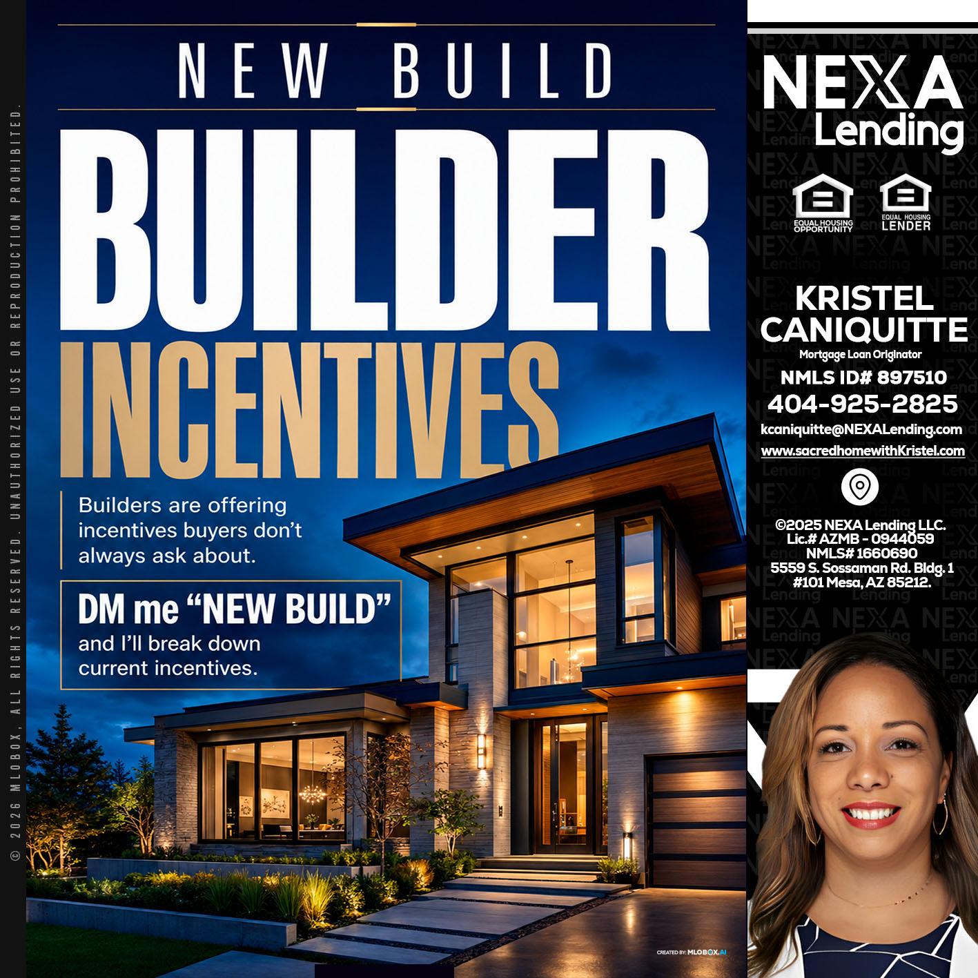 NEW BUILDER - Kristel Caniquitte -Mortgage Loan Originator