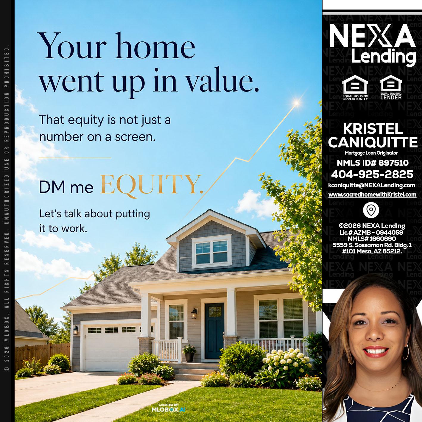 YOUR HOME - Kristel Caniquitte -Mortgage Loan Originator