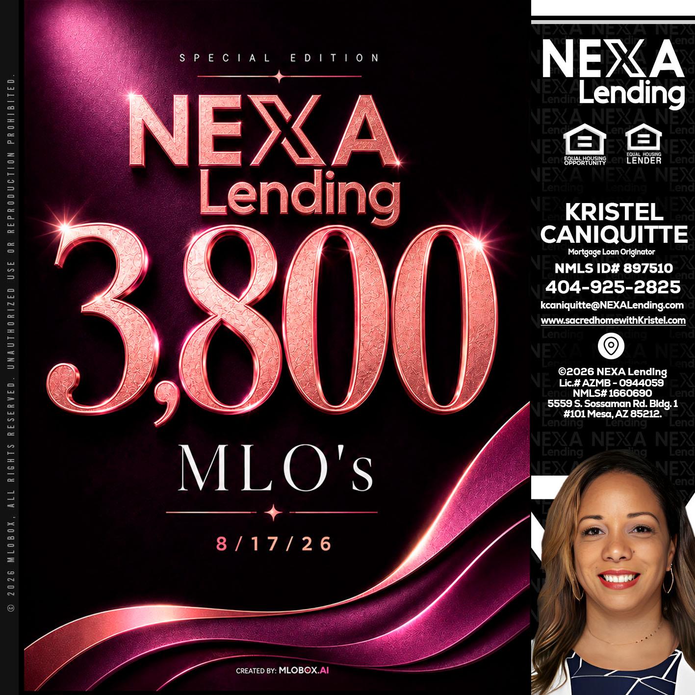 3800 MLOs - Kristel Caniquitte -Mortgage Loan Originator