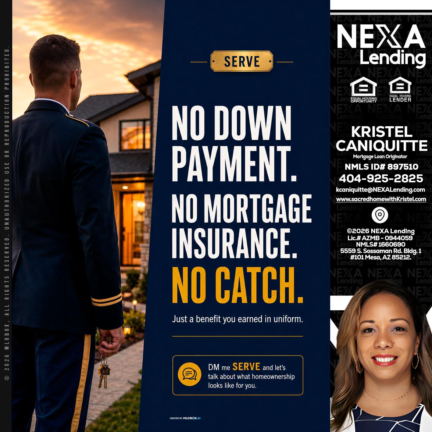 NO DOWN PAYMENT - Kristel Caniquitte -Mortgage Loan Originator
